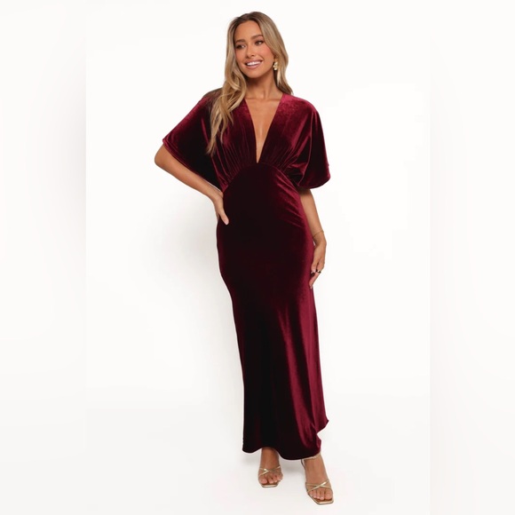 Velvet Maxi Dress - Picture 1 of 7